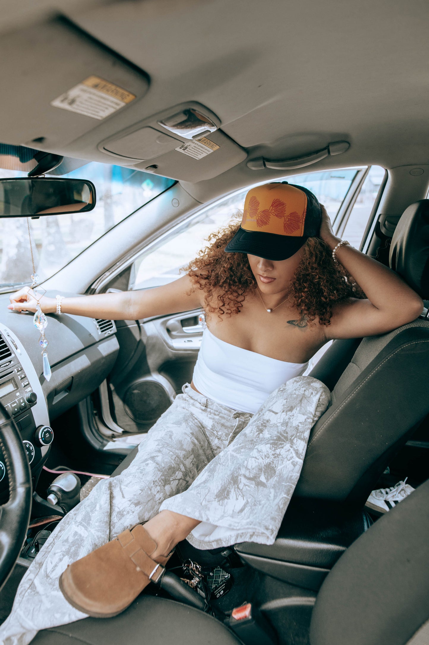 Lehua Print Trucker Hat