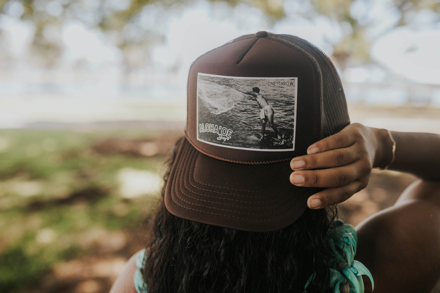 One Throw Trucker Hat—throw net