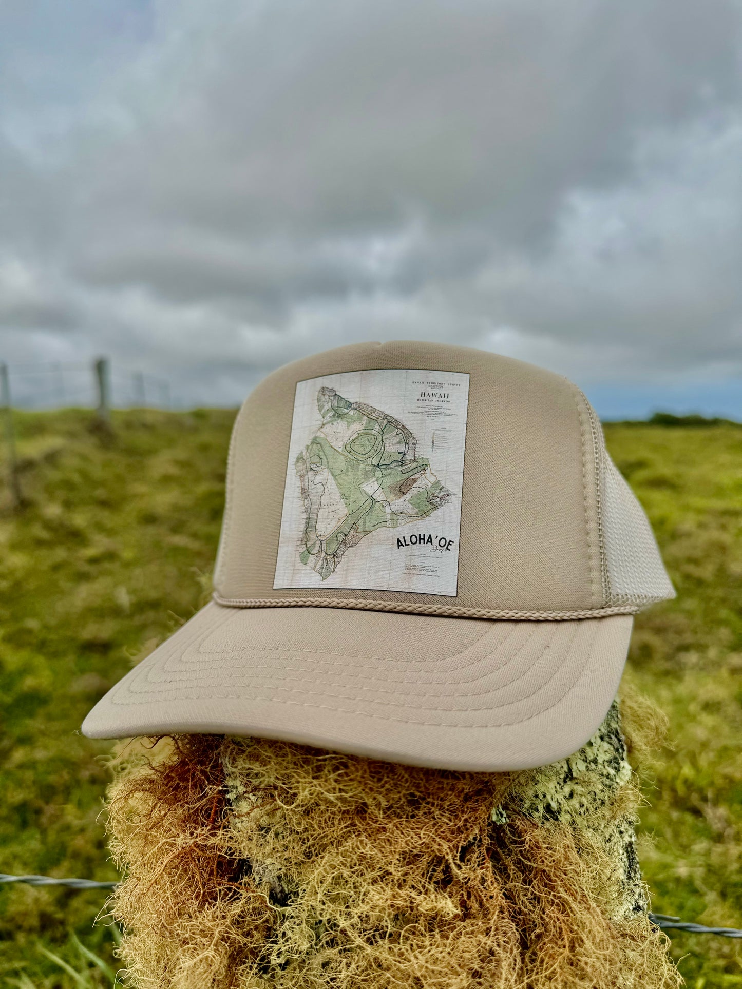 Hawaii Territory Map Trucker Hat by Aloha ‘Oe Designs