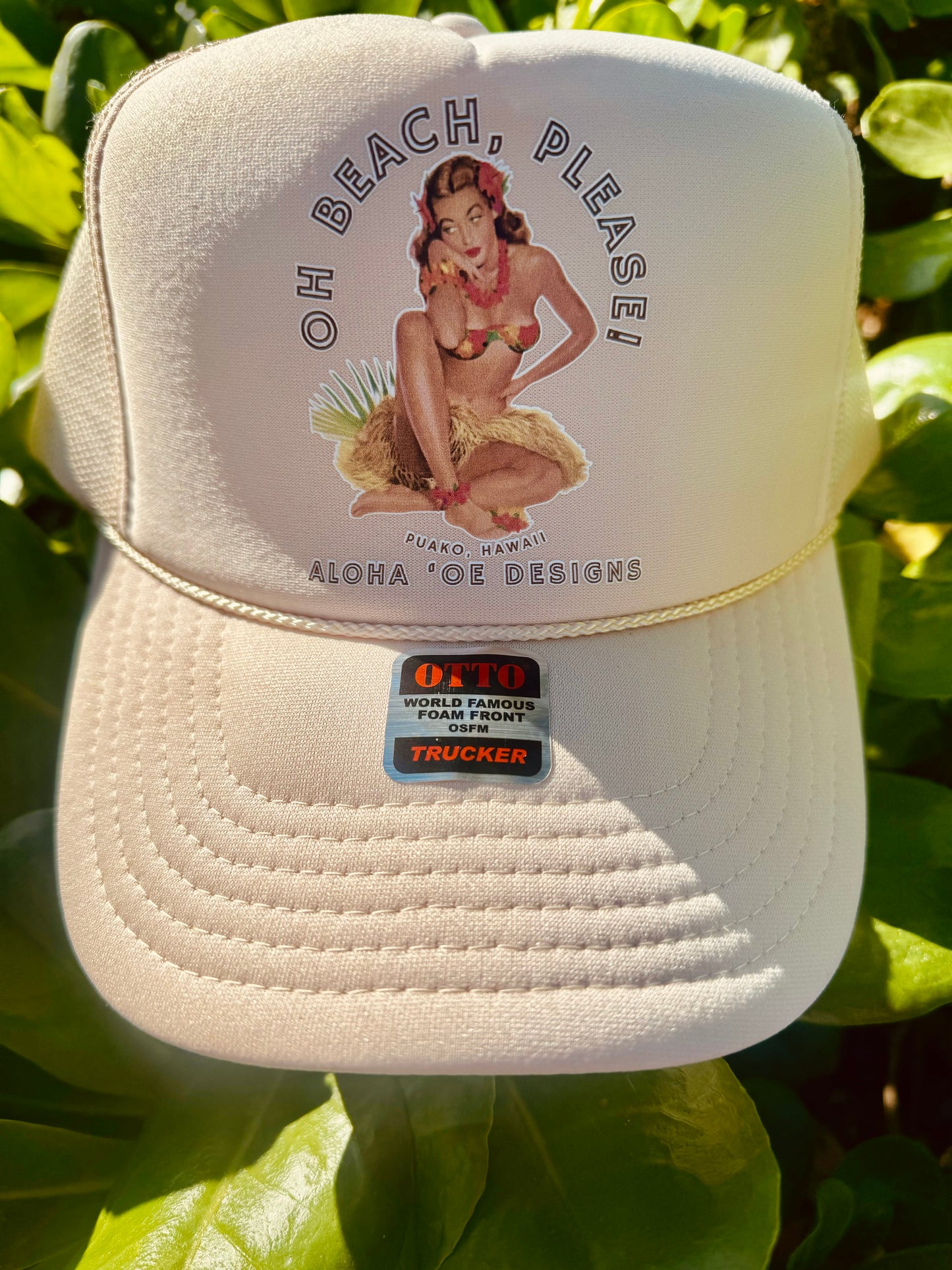 Oh Beach, Please Trucker Hat by Aloha ‘Oe Designs