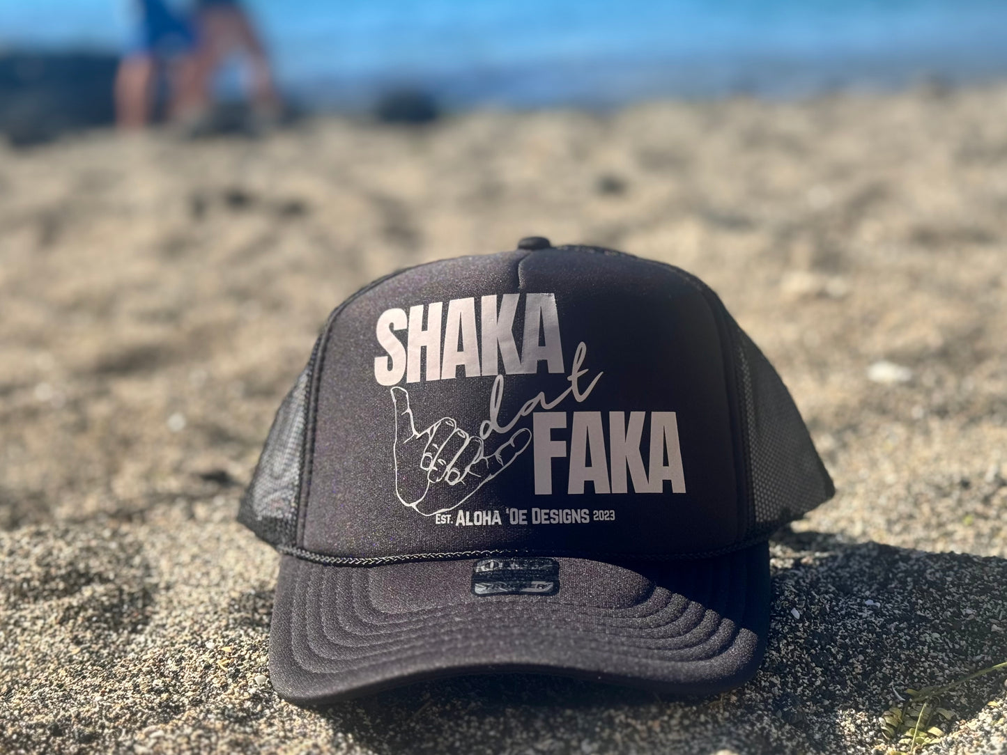 Shaka dat Faka Trucker Hat by Aloha ‘Oe Designs