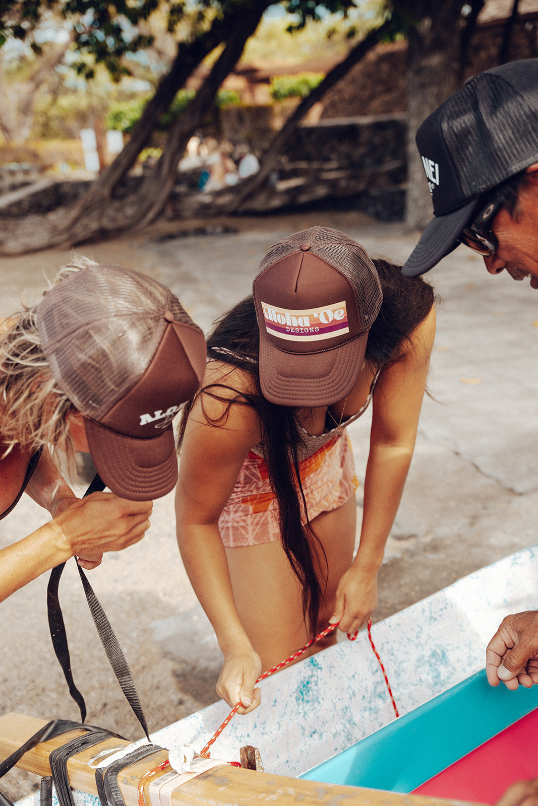 Aloha ‘Oe Rainbow Logo Trucker Hat