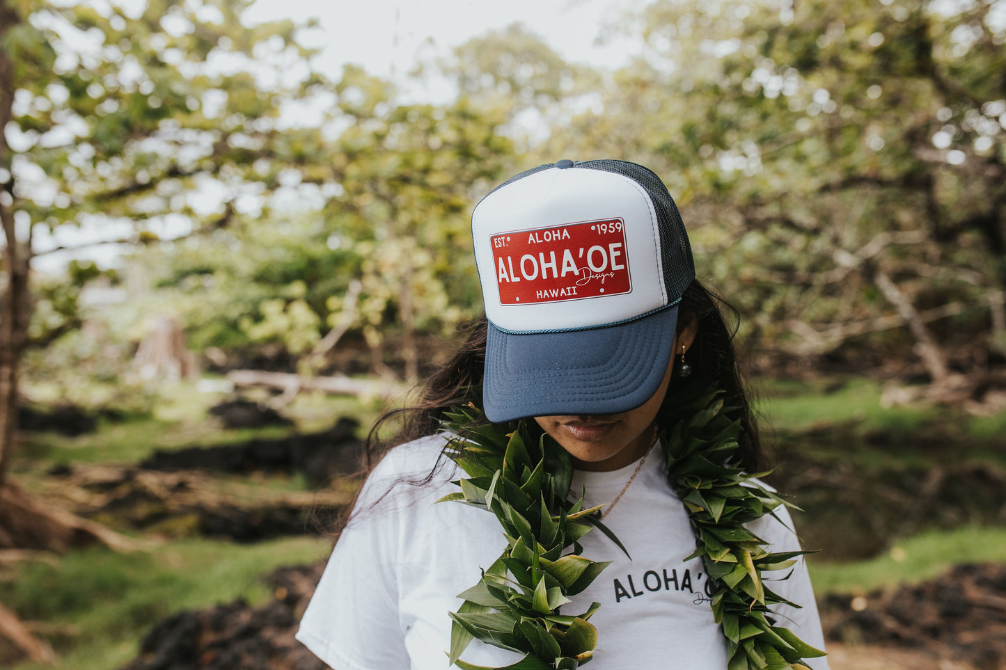 1959 Hawaii State License Plate Trucker Hat