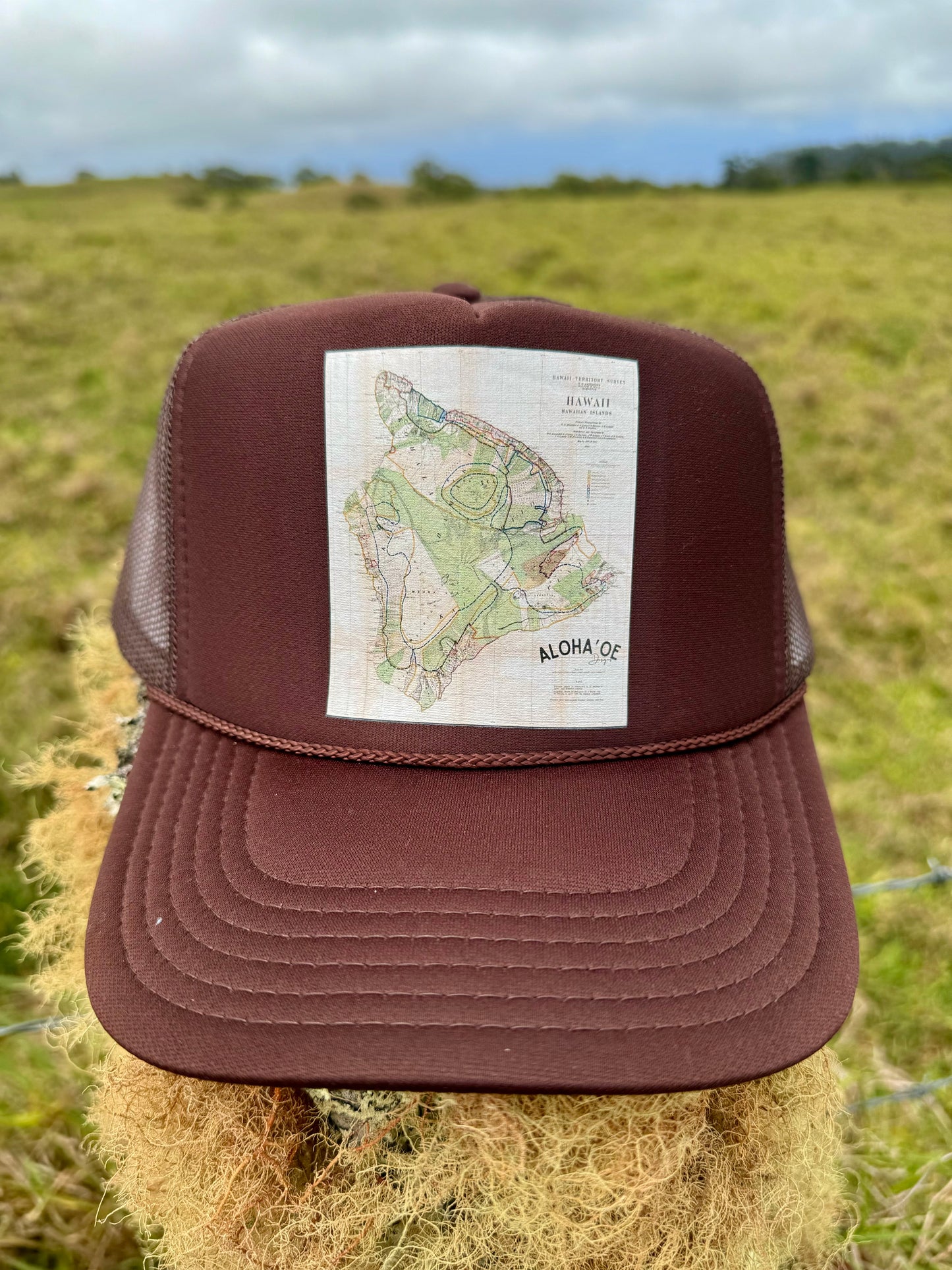 Hawaii Territory Map Trucker Hat by Aloha ‘Oe Designs