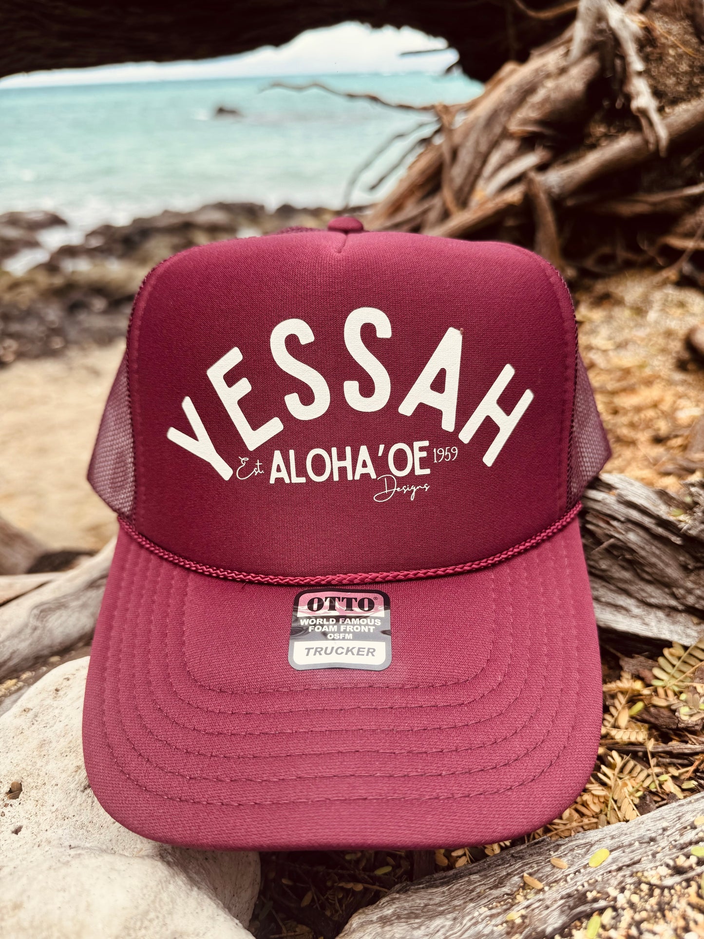 Yessah Trucker Hat by Aloha ‘Oe Designs