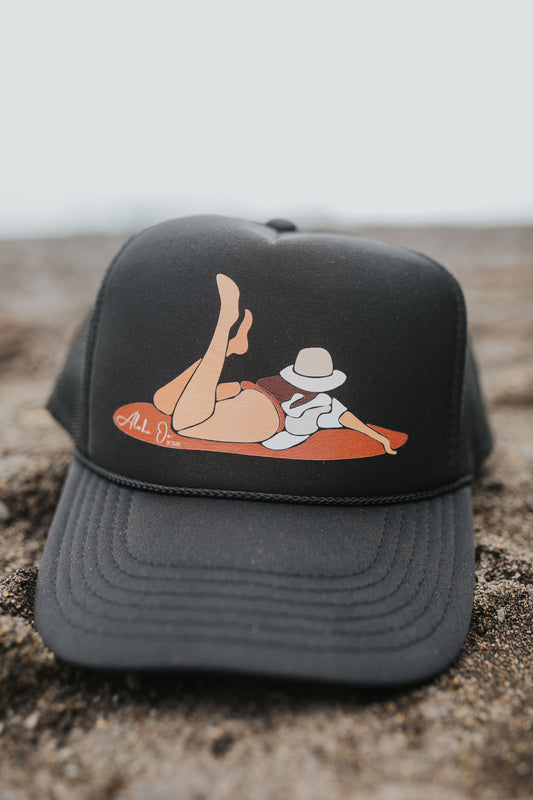 Toasted Buns Surfer Girl Trucker Hat by Aloha ‘Oe Designs