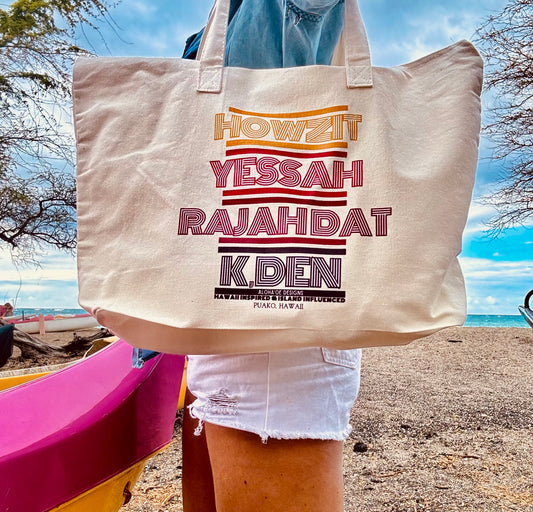 Pidgin kine large tote bag by Aloha ‘Oe Designs