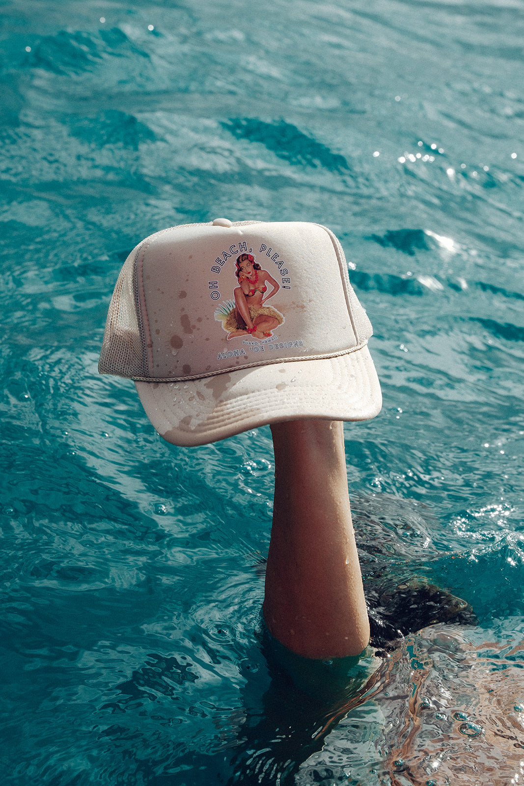 Oh Beach, Please Trucker Hat by Aloha ‘Oe Designs