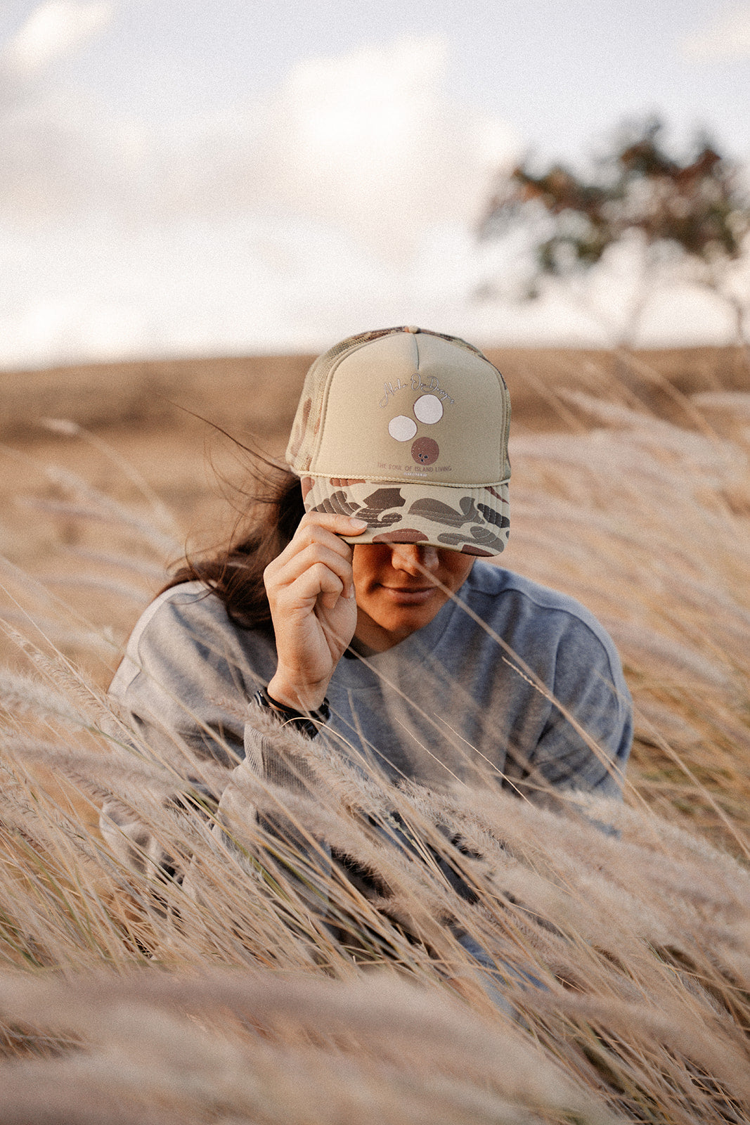 Soul of Island living (coconut) Trucker Hat by Aloha ‘Oe Designs