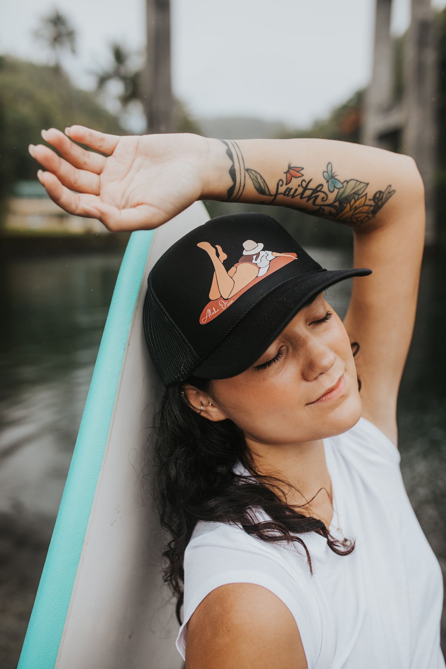 Toasted Buns Surfer Girl Trucker Hat by Aloha ‘Oe Designs