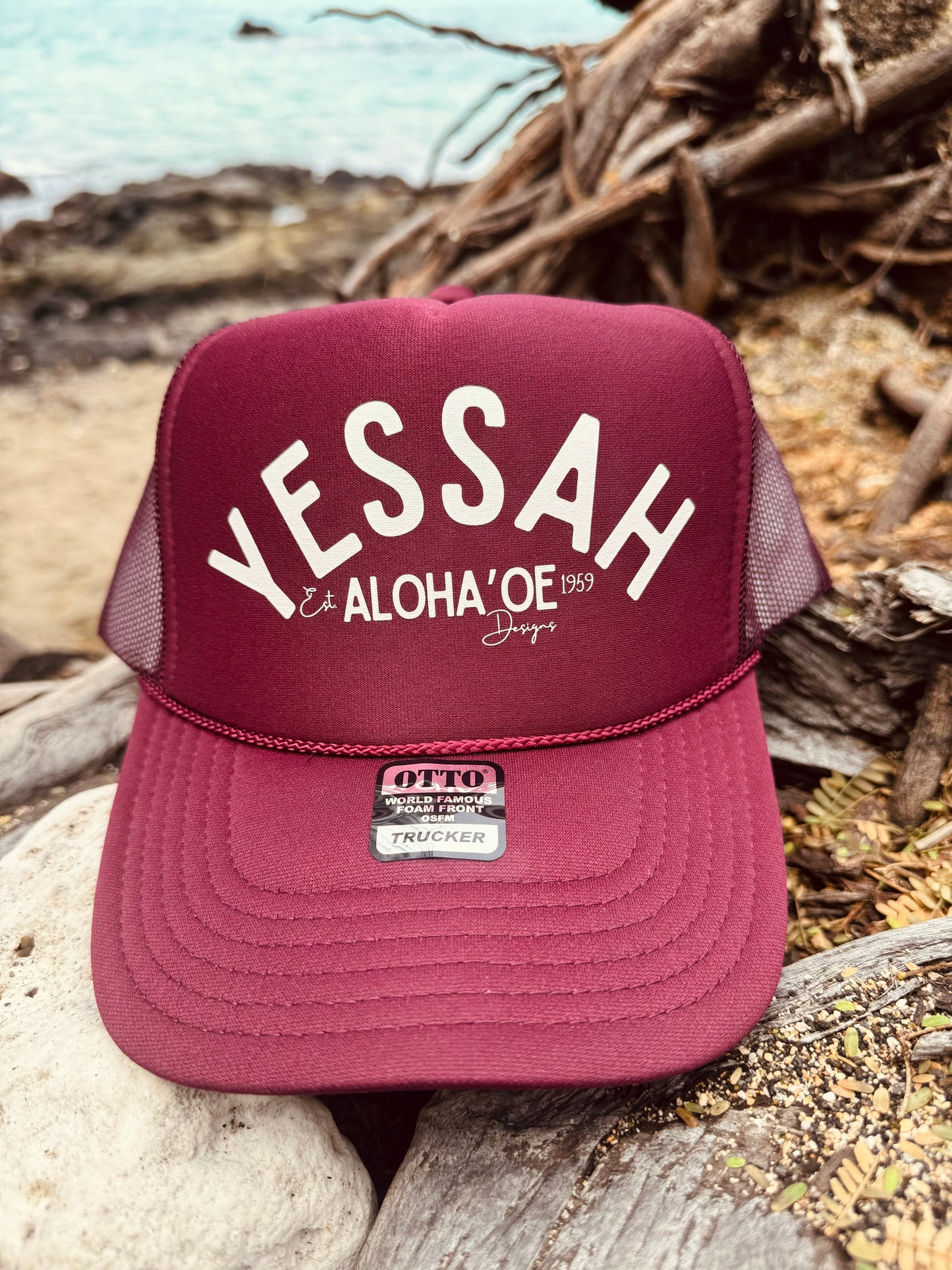 Yessah Trucker Hat by Aloha ‘Oe Designs