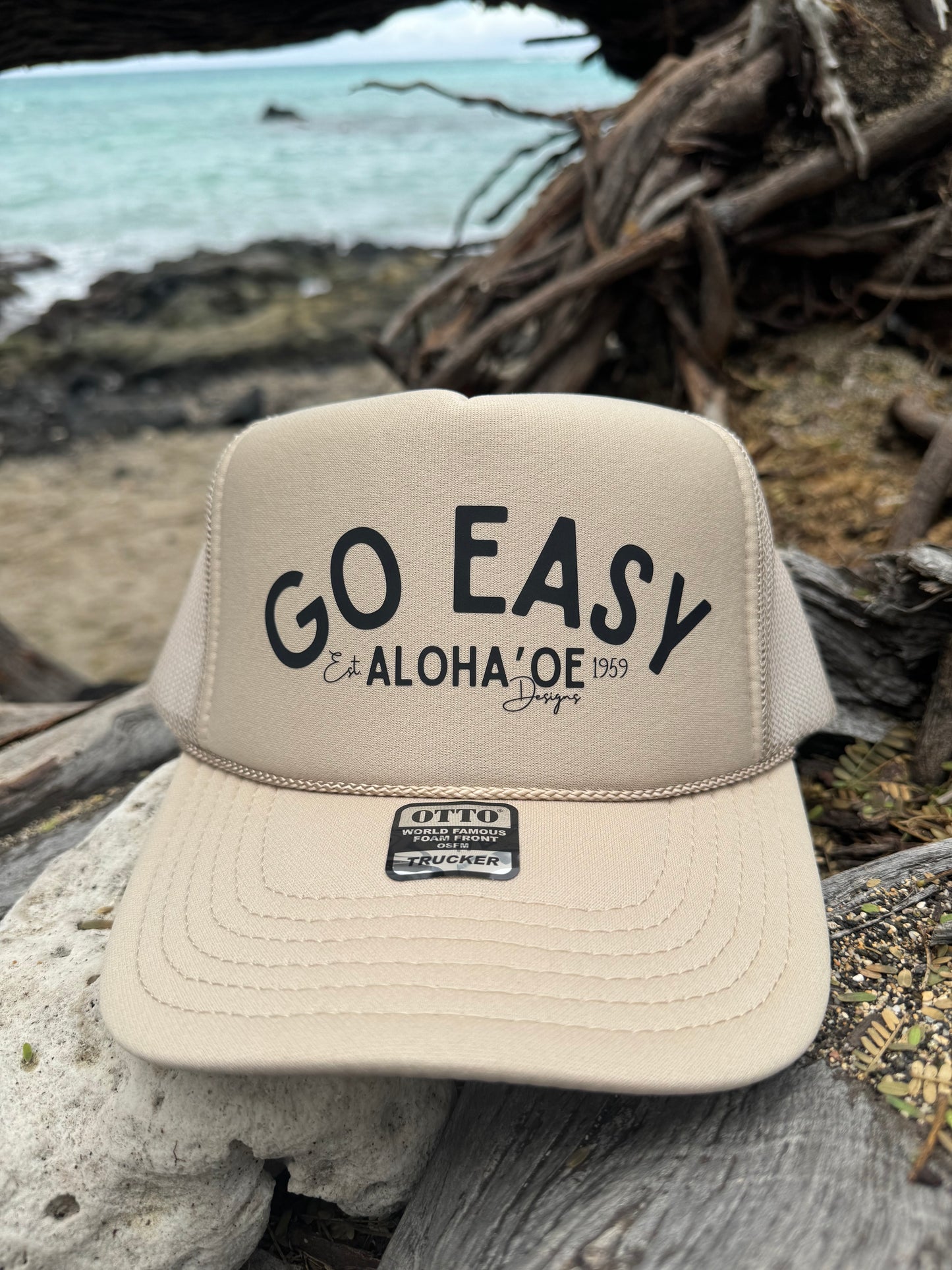 Go Easy Trucker Hat by Aloha ‘Oe Designs