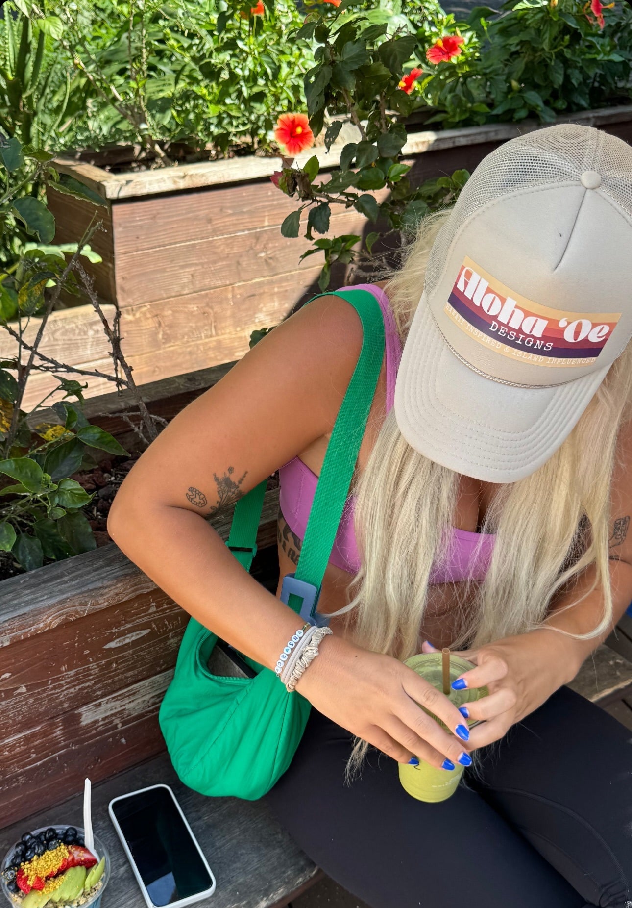 Aloha ‘Oe Rainbow Logo Trucker Hat